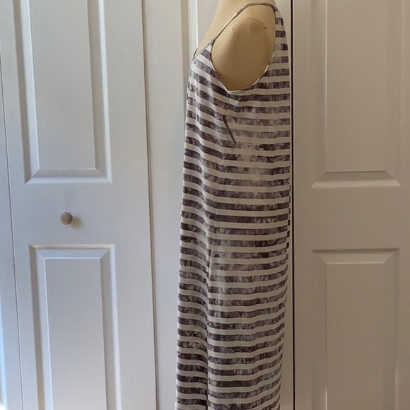 Ellelauri Sleeveless, Strap Top MIDI Dress- XS- Gray & White Stripe- NWT - Picture 4 of 10